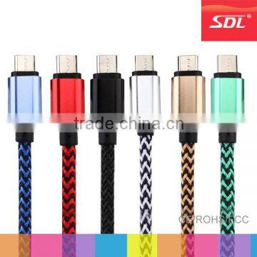 Good Quality Baided Nylon Usb Data Cable Android 2A 1M for Tablet Smartphone photo-2