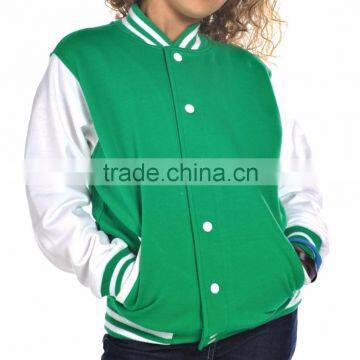 Low MOQ wholesale custom cheap baseball jacket