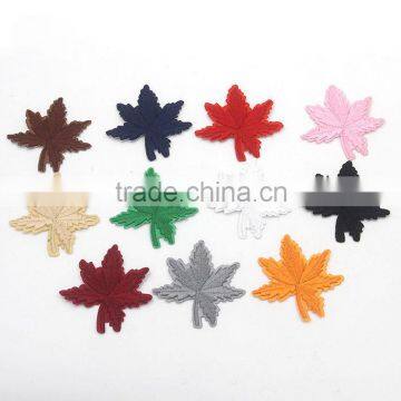 Custom High Quality Leave Design Embroidery Patches for Garment