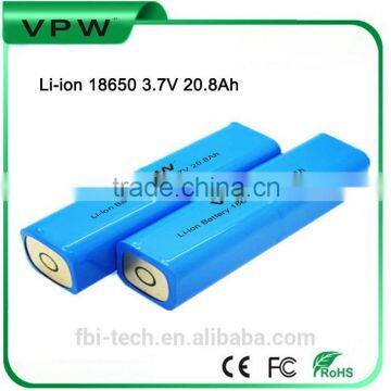 Customized Li-ion 18650 3.7V 20.8Ah solar Lithium ion Battery Pack