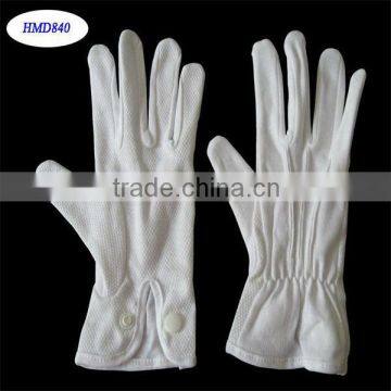 Military Police Ceremony Gloves Marching Band Uniform White Cotton Glove