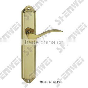 17-23 PB brass door lock handle