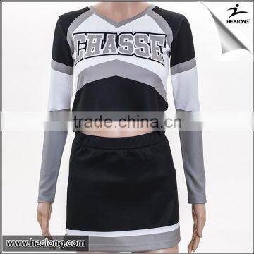 Long Sleeve Custom Sublimation Cheerleader Uniform For Female