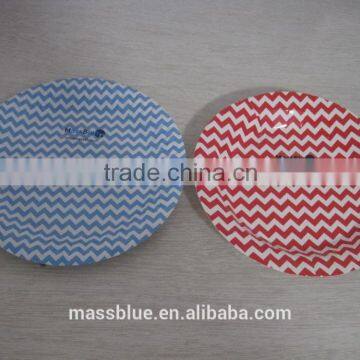 One Set Of High Quality Paper Plate with different color