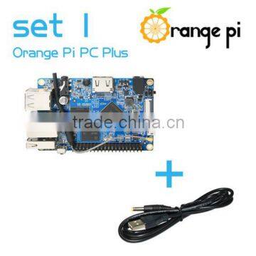 Orange Pi PC Plus SET1: Orange Pi PC Plus + USB to DC 4.0MM - 1.7MM Power Cable Beyond Raspberry Pi