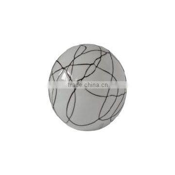 Black&white small lines ball glass table lamp TB200-BW2