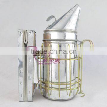 Beekeeping Equipment Galvanized Corium Bee Smoker with Wood Bellow