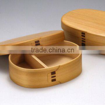 wooden lunch sushi bento box