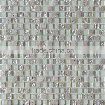 Silver classical crystal mosaic and glass mosaic, bathroom,swiming pool