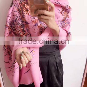 Digital Printed 100% Silk Lady Scarf Latest Design photo-3
