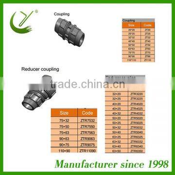 pe pp compression fittings reducing tee irrigation pipe fittings