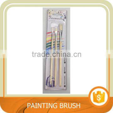 3 pc Art Bristle brush, Oil Painting brush with Aluminium Ferrule. Trade assurance.