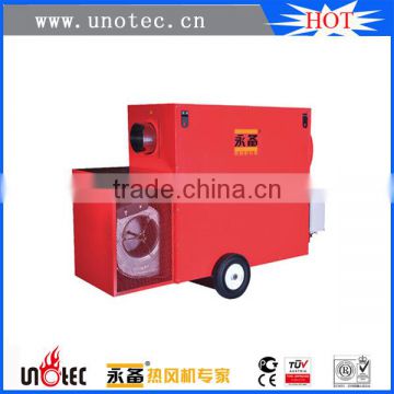 High output indirect fired oil/gas heater with CE