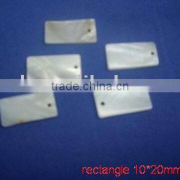 natural square shaped chinese river shell cutting