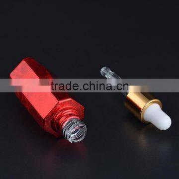 10ml UV Gel Blue Red Colored Glass Essential Oil Bottle With Glass Pipette Dropper photo-6