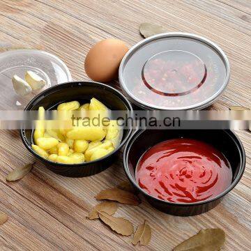 8oz Black Small Plastic Sauce Container photo-2