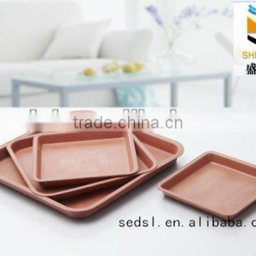 quality Plastic square PP saucer for flower pot