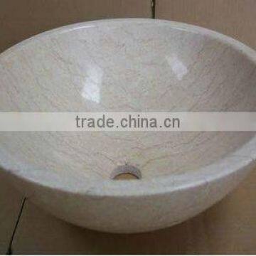 Polished Beige Marble Glass Wash Basin Price