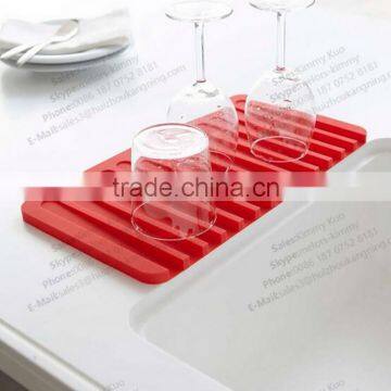 Logo Printed Kitchen Mat Food Grade Dish Drying Mat Good Quality Silicon Mat photo-3