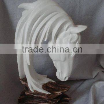 white polyresin horse sculpture and sourveniur for home,office and shop decor