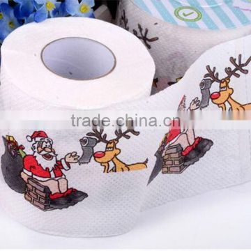 Novelty Gift Fancy Christmas Print Toilet Paper