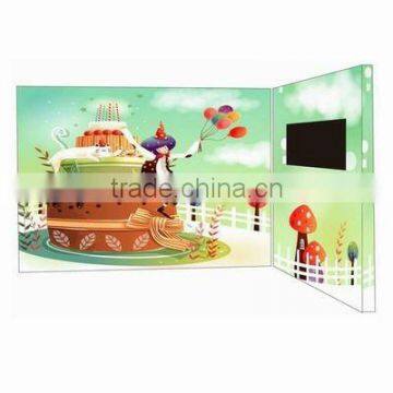 1.8 inch video display greeting card brochure