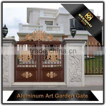 Customized Powder Coated Outdoor Vintage Cast Aluminum Garden Gate for Villa