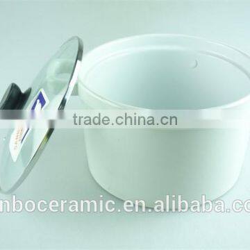 Friendly Round Porcelain Tureen, White Ceramic Soup Tureen With Lid,double Ear Tureens photo-3