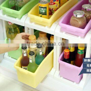 Double Layer Kitchen Sundries Plastic Storage Box photo-3