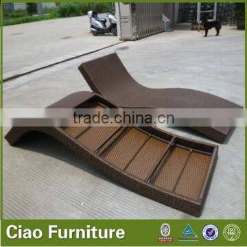 Resin Outdoor Rattan Furniture Sun Lounger for Sale photo-4
