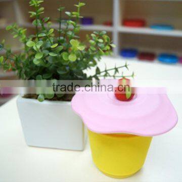 New Design Cartoon Shaped Silicone Cup Cover Cup Lid Waterproof Dust Resistant Cup Cover photo-4