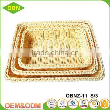 Custom Cheap Stackable Woven Heated Durable Rising Square Plastic Bread Fruit Basket photo-6