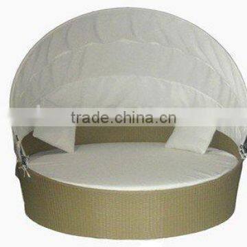 PE rattan sun lounge