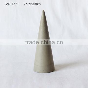 Eco-friendly Modern Simple cone concrete ornament for living room / garden