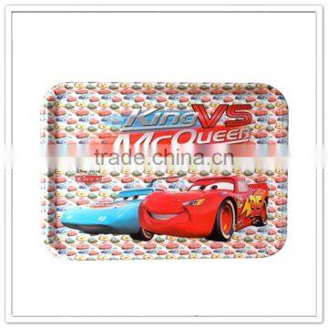 EU Standard Non-slip Plastic Ware for Hotel Handled Cappuccino Printing Rectangular Melamine Coffee Serving Tray photo-4