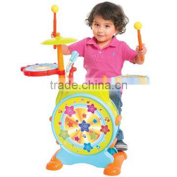 2016 Best sell cheap musical plastic electronic drum set toy for kids