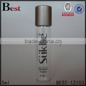5ml Roll on Bottle Clear Silk Screen Printing Tube Glass Roll on Bottle for Perfume Essential Oil Best Sellers photo-2