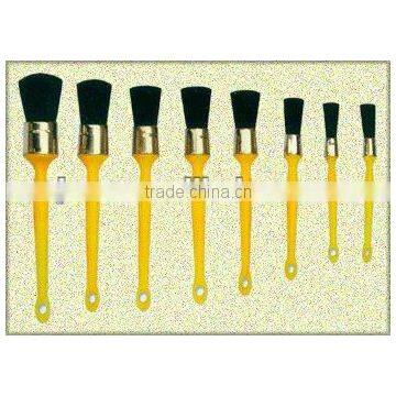 Black bristle plastic handle Round paint head brush