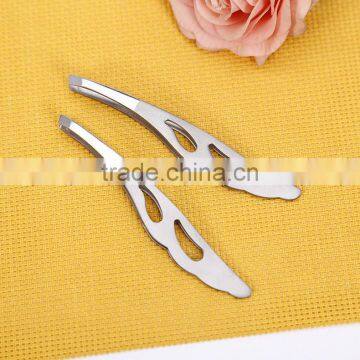 Mirror Polishing Leaf Shape Cover Eyebrow Tweezer in Beauty Salon photo-6