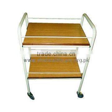 Utility Trolley Epoxy Coated with Wooden Shelves