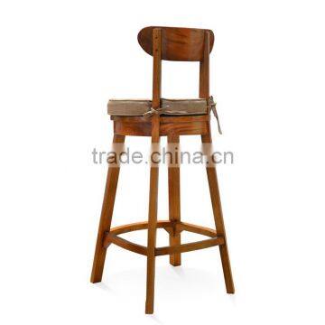 Bar Stool Classic Mahogany Wood photo-3