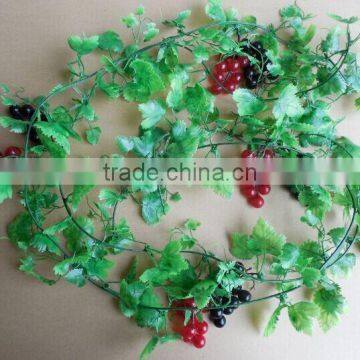 180cm plastic leaves grape vine
