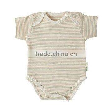 Short Sleeves Grey Baby Romper Summer OEM 100% Cotton Blank Infant Baby Romper photo-2