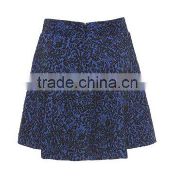 Hot Sale Mini Blue Sexy Jacquard Skirt Casual Short Skirt for Ladies photo-2