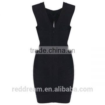 Hot Sale Women Sexy White KeyHole Halter Bandage Dress 90%Rayon Factory Direct Wedding Dresses H065 photo-4