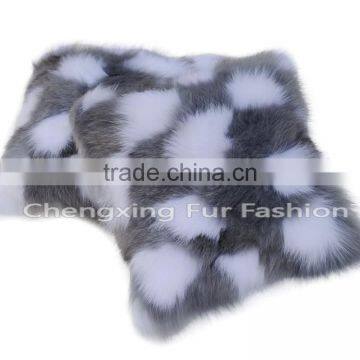 CX-D-33F Home Decoration Pillow Patchwork Real Fox Fur Cushion & Pillow Cover photo-6