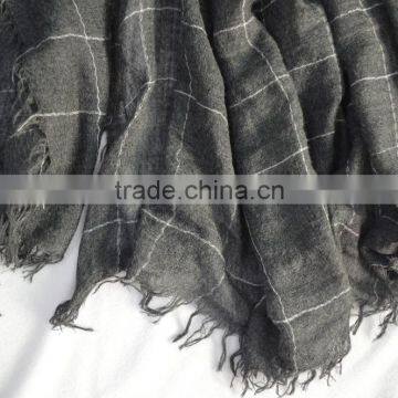 Fashion Hot Popular Ladies Mens 100%viscose Tartan Checked Plaid Scarf for Fall Winter photo-2