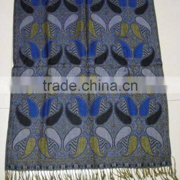 2017 wholesale factory China Yiwu France jacquard classic viscose paisley floral pashmina scarf for ladies