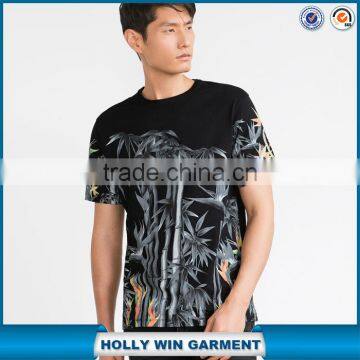 High Quality Chinese Ink Bamboo Jersey t Shirt Printing