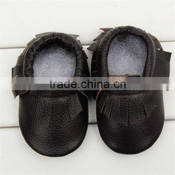 Factory Direct Wholesale Toddler Infant Leather Shoes Baby Girl Boy Tassel Moccasin Shoes photo-3